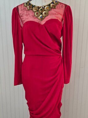 Red Chiffon Formal Dress